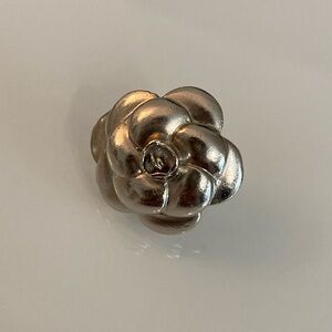 Vintage Chanel Camellia Flower Earring Clip On Single